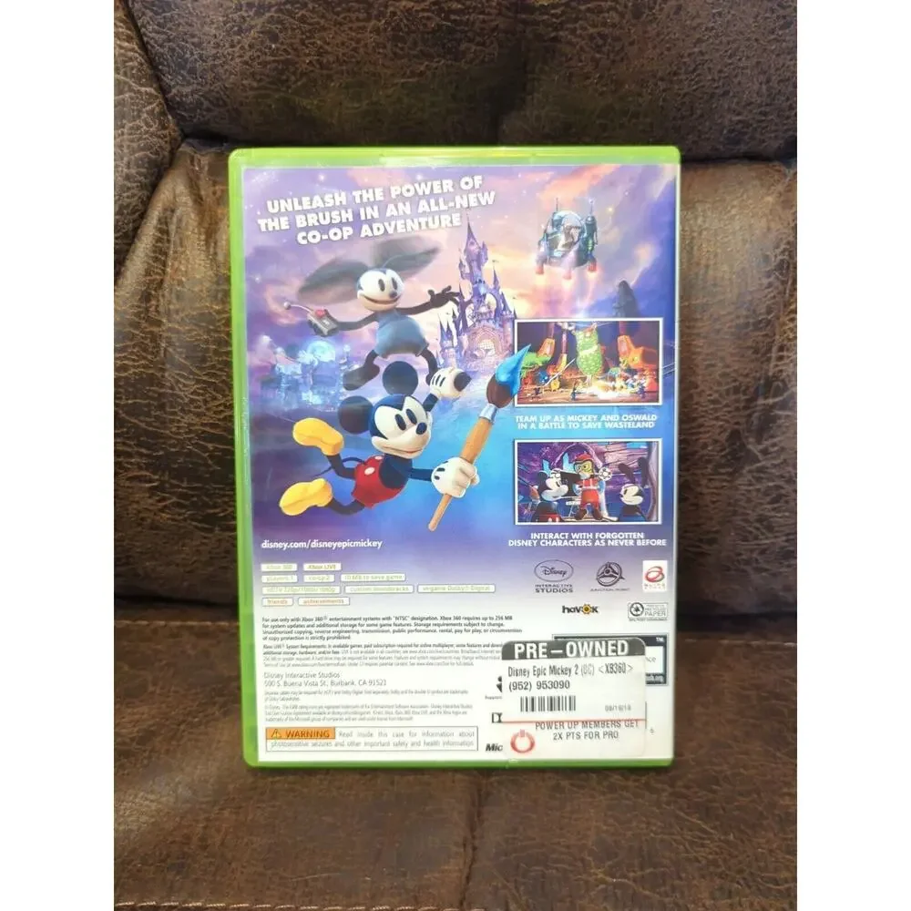Epic Mickey 2: The Power Of Two Xbox 360 Complete CIB ✅ TESTED ✅ WORKS